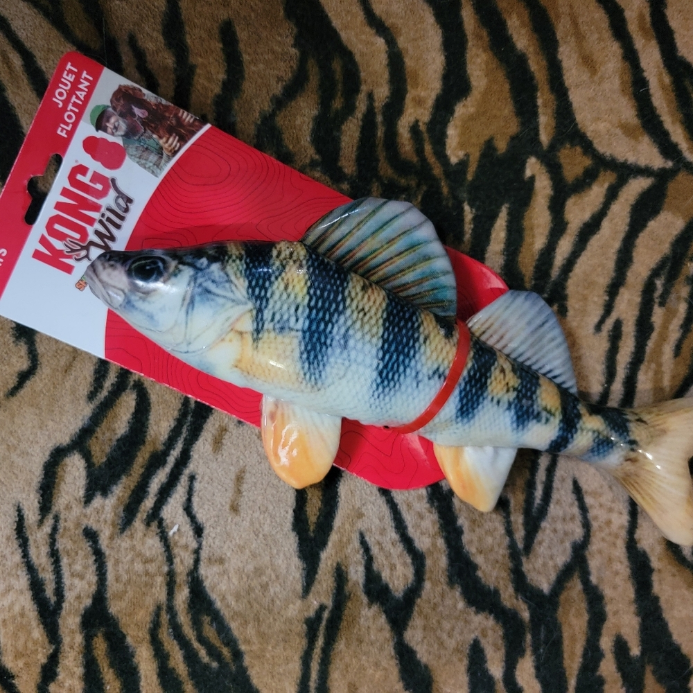 KONG Dog Wild Fish Toy Floats Med/ Large New Ea.